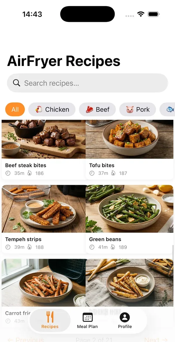 Air Fryer Recipes & Meal Plans screenshot
