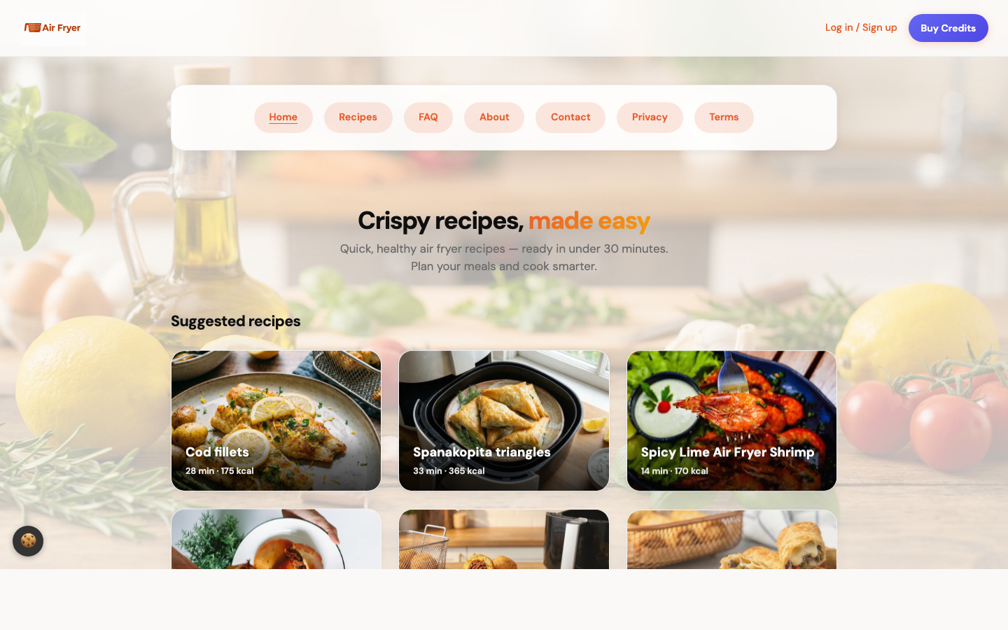 SmartAirFryer website